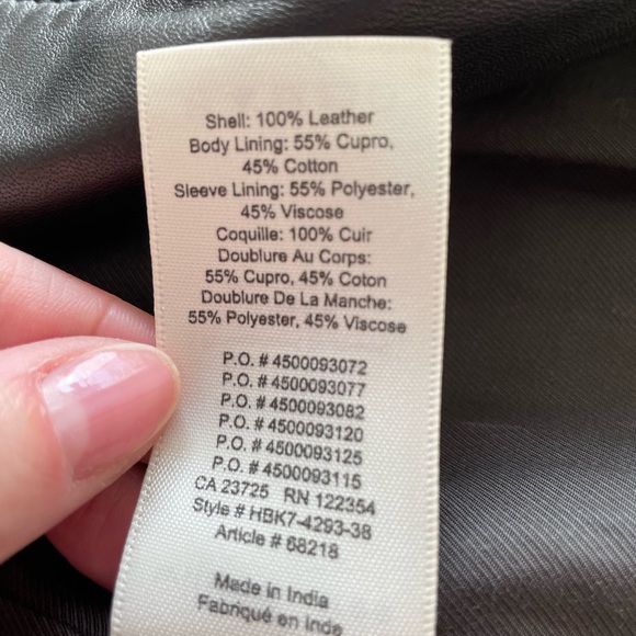 Lennon Leather Biker Jacket - Picture 7 of 10